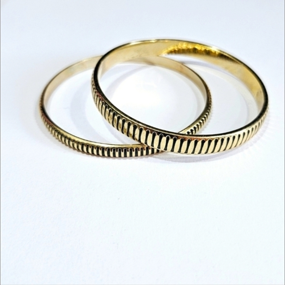 Pair Of Gold Bangle Bracelets